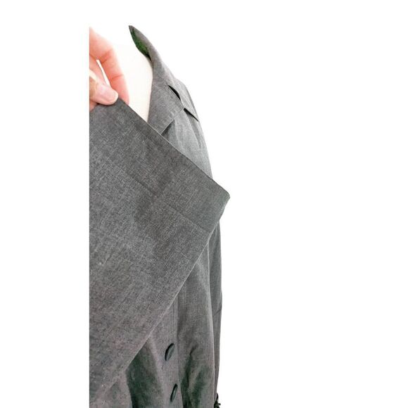 The Works Saks Fifth Avenue Women Long Sleeve Collared Shirt Gray Size 12 - Picture 6 of 12